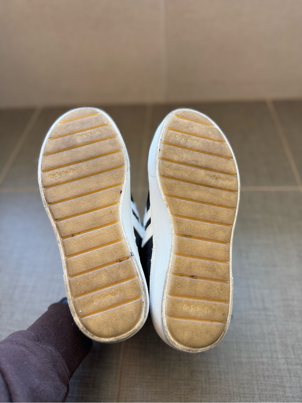 Dr. Scholl's Black and White Platform Sneakers - Picture 4 of 5